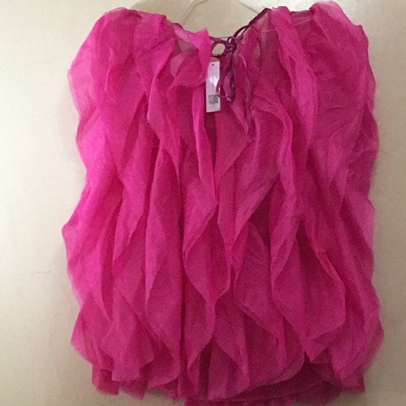 Vibrant Pink Ruffled Top - Picture 2 of 2